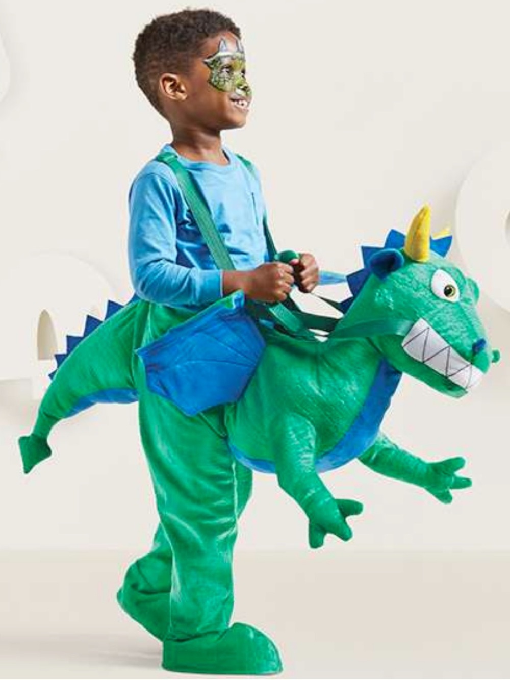 Dragon Rider Toddler Costume Hyde & EEK Halloween Kids Green Plush One Size - Picture 2 of 8